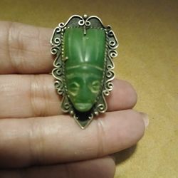 Aztec Carved Jade Ring