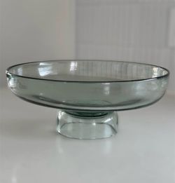 West Elm Pure Recycled Glass Foot Bowl