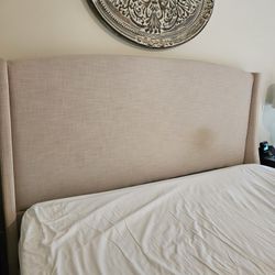 FREE Cal -King Size Linen Bed Frame & Box Springs