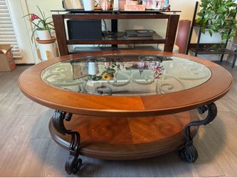 Wood/ Glass table