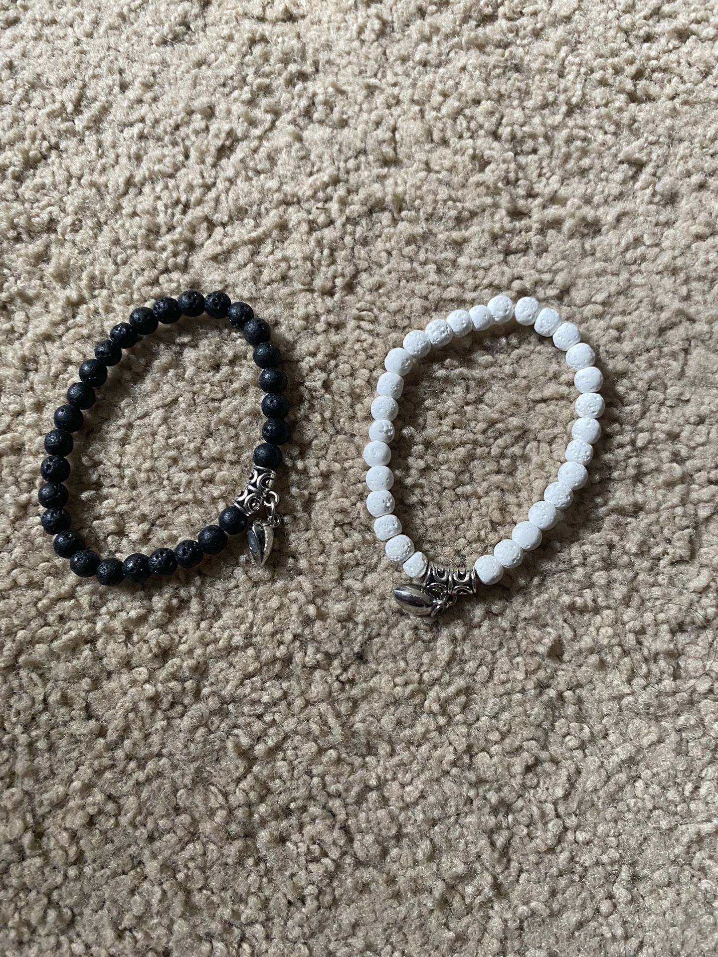 Matching Heart Magnetic Bracelets