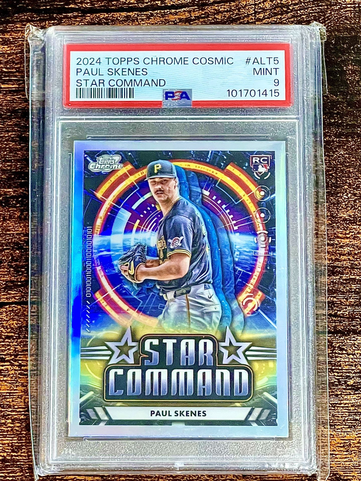 Paul Skenes Graded Rookie Card MINT PSA 9 - 2024 Topps Cosmic Chrome Star Command Insert