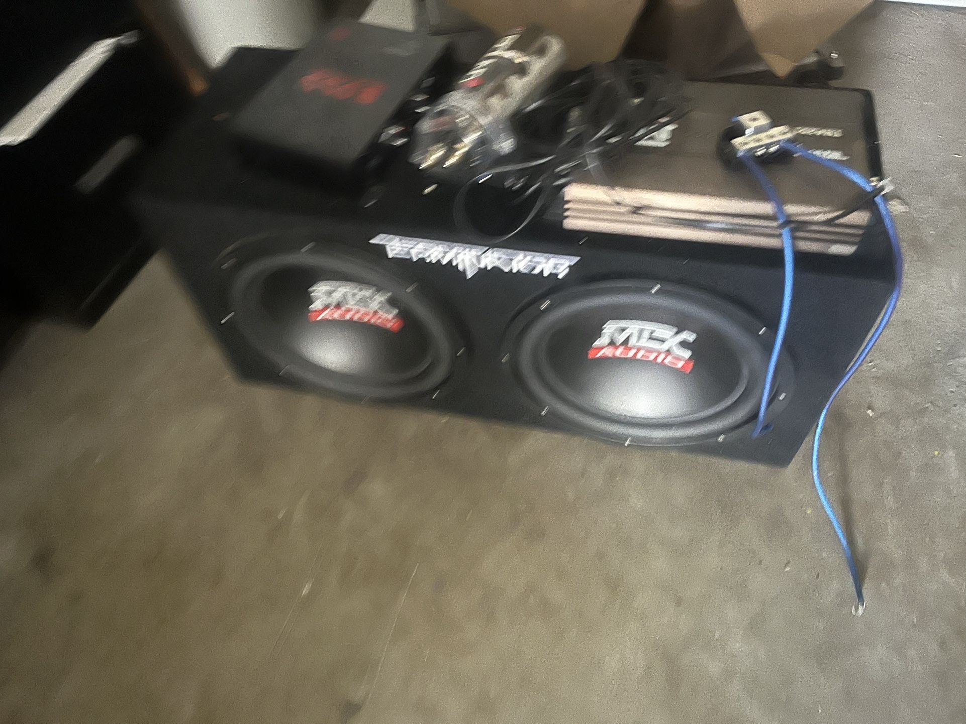 2 MTX 12 Inch Subs With 1 Amp And Capacitor
