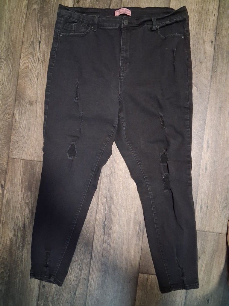 Woman Black Strech Jeans