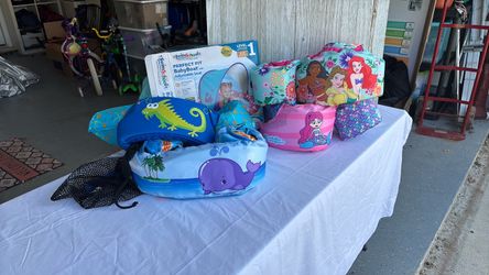 Kids Swim Floaties and Baby Pool Seat Lot