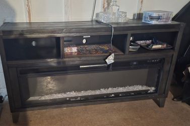 Fire place with lights