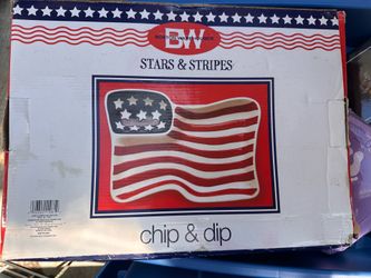 Flag ceramic platter
