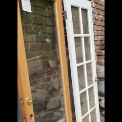 Two Wooden Glass Doors