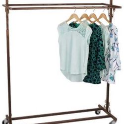 Double bar clothing rack Heavy duty rolling