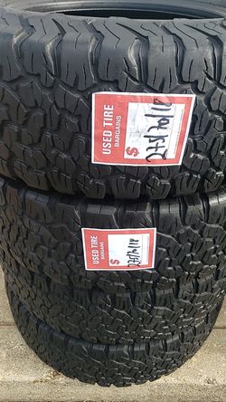 Four matching BFGoodrich tires for sale LT275/70/18