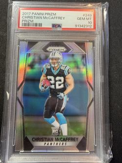 2017 Panini Prism Christian McCaffrey PSA 10 249 Rookie Gem Mint