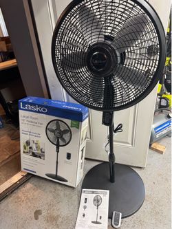 Brand New Lasko 18” Oscillating Pedestal Fan With Remote. Must Pickup