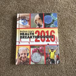 Bottom Line's Health Breakthroughs 2016 Hardcover 