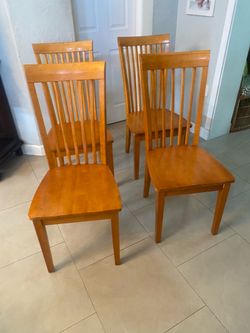Wood Dining Side Chairs (8)
