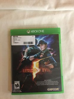 Resident evil Xbox one game in case