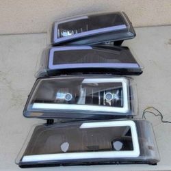 03-06 Chevrolet Silverado Avalanche LED DRL Headlights Luces Micas Calaveras Faros Faroles Focos Chevy