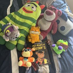 Yo Gabba Gabba, Garfield, Toy Story 3, Chuck E Cheese, And Five nights At Freddy’s Plush Plushy Plushies