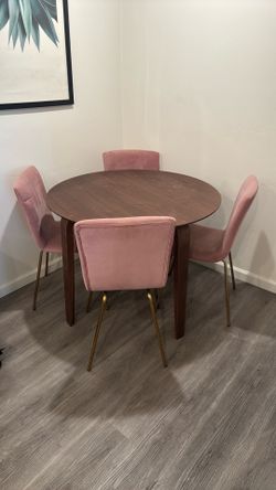 Midcentury modern dining table & chairs