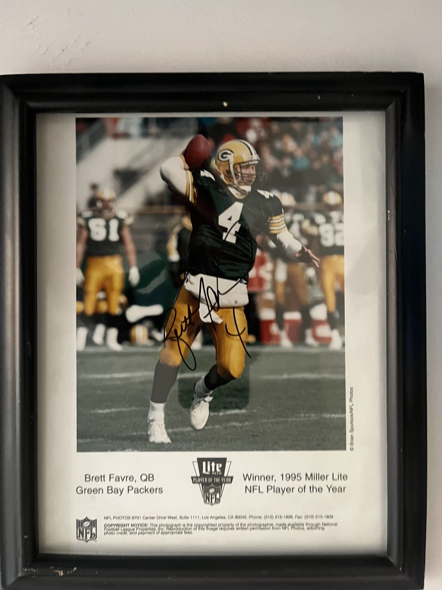 Green Bay Packers QB 1995 Singed Picture