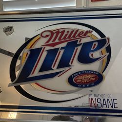 Vintage Miller Light mirror 
