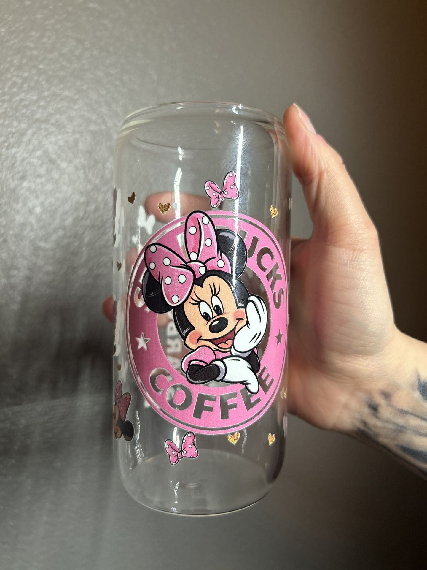 Minnie Mouse Clear Cup ( Oopsie)