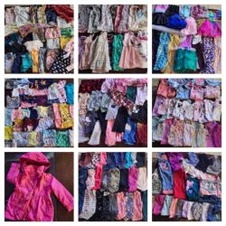 HUGE LOT 157 PC GIRL TODDLER SZ 3/4 JACKET,SWEATERS,HOODIES,DRESSES,JEANS,LEGGINGS,SKIRTS,SHORTS,OVERALLS,PAJAMAS,COSTUMES,LONG/SHORT SLEEVES