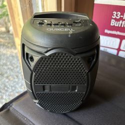 Quikcell Party Beat Boost Wireless LED Speaker with Microphone Input - Black