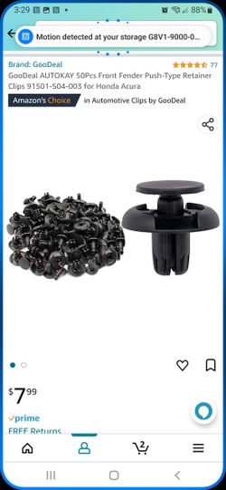 GooDeal AUTOKAY 40Pcs Front Fender Push-Type Retainer Clips 91501-S04-003 for Honda Acura