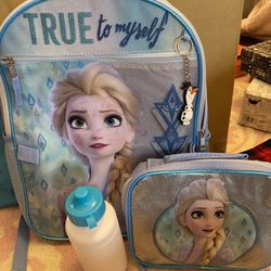Frozen Backpack, Lunch bag, and Water Bottle