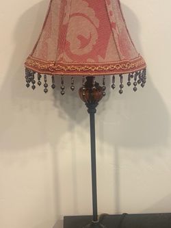 Vintage Beaded Fringe Table Lamp
