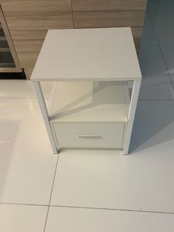Nightstand with Shelf and Drawer