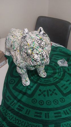 Resin Pitbull piggy bank