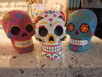 3 Sugar Skull Decor