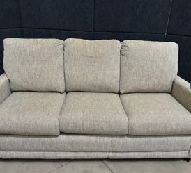 LA-Z-BOY couch grey tweed couch 3-seater sofa with a 60” x 72” hideaway bed
