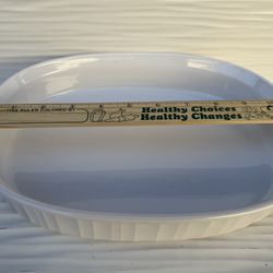 Vintage CorningWare White Oval 1.5 Quart Casserole Dish F-6-B