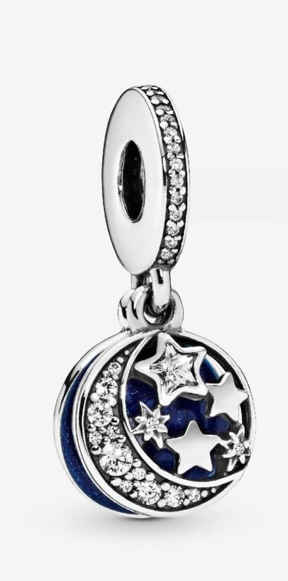 Pandora Moon & Blue Sky Dangle Charm