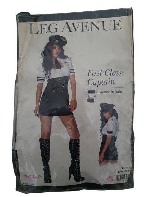Captain Adult Woman's Halloween Costume. Size Large.  *Dress Only. 