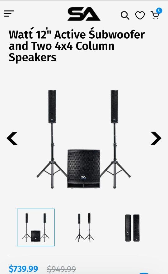 Line Array Speakers and Subwoofer