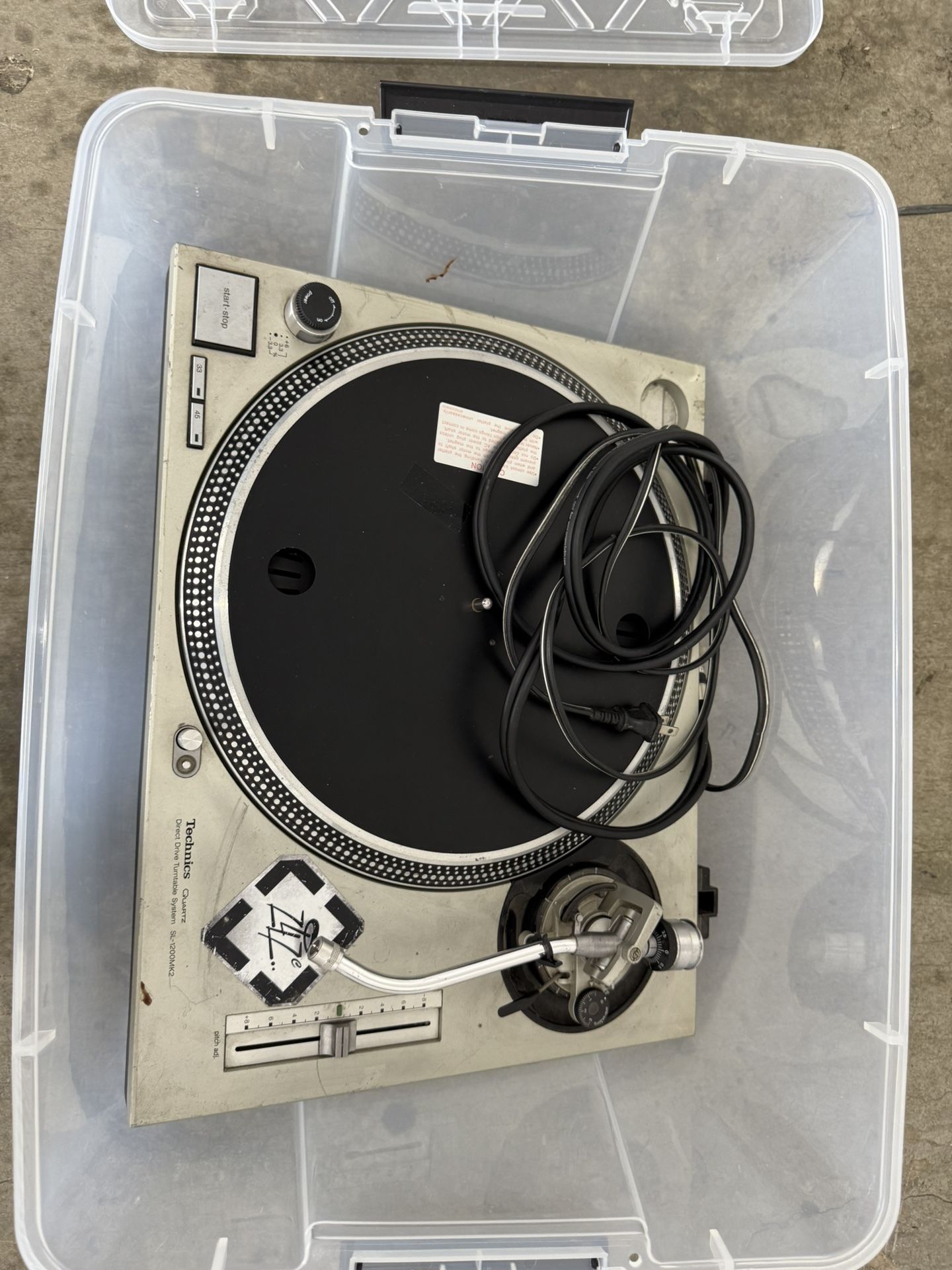 Pair Of Technics 1200 Mk2 Turn Tables. Vintage.