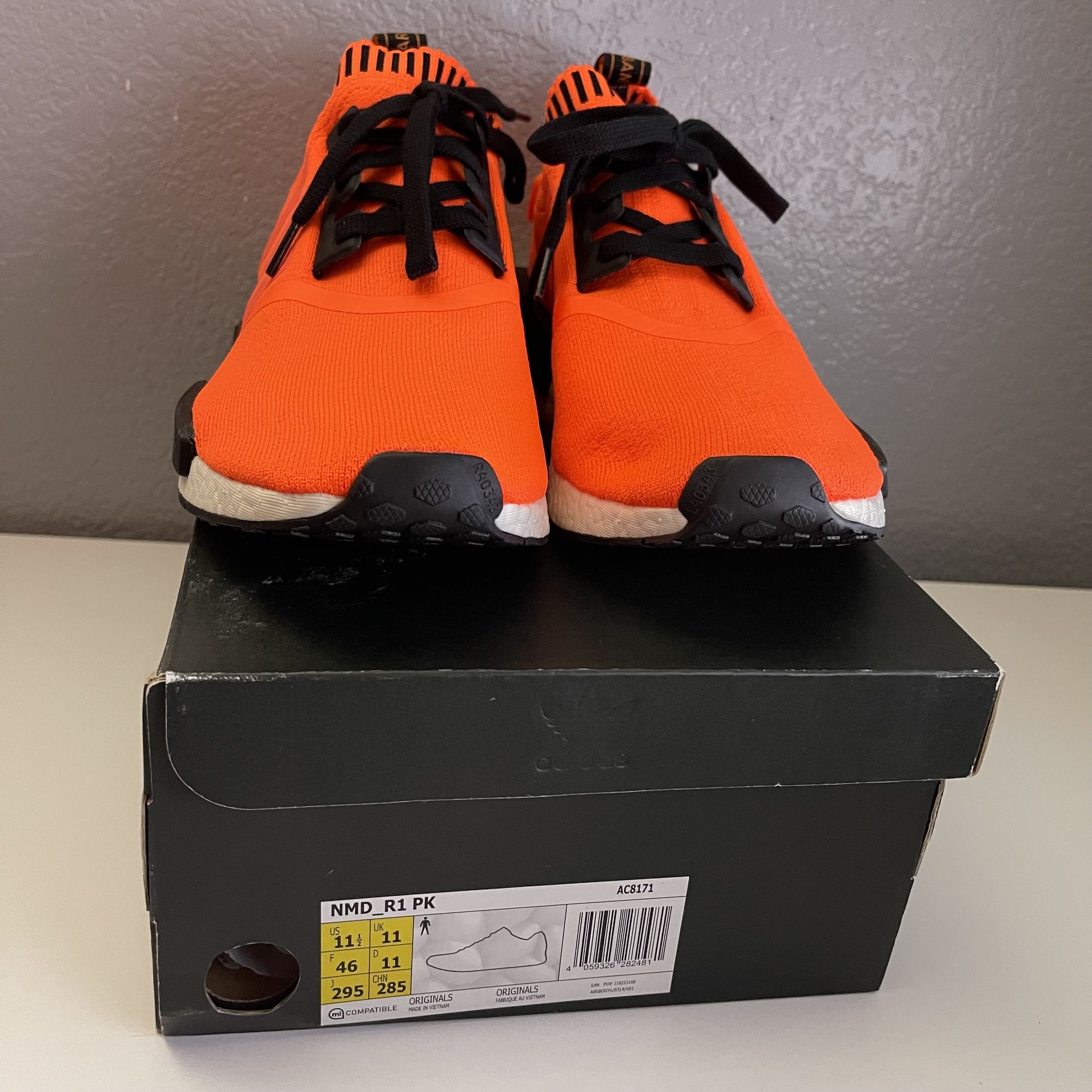 Adidas NMD_R1 Primeknit Orange Noise - AC8171 - Size 11.5 Amazon.com | adidas Womens NMD R1 Lace Up Sneakers Shoes  main image 2