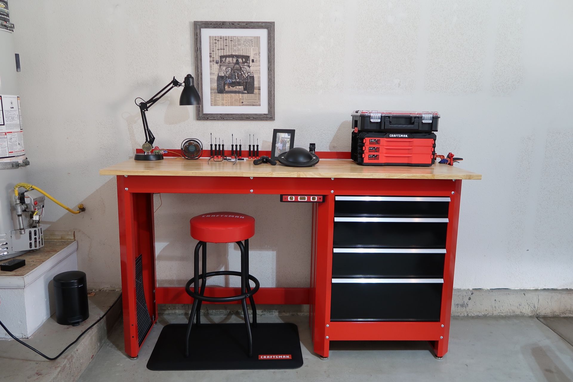 Craftsman 72” Work Bench + Storage Module Drawer System • Like New Condition