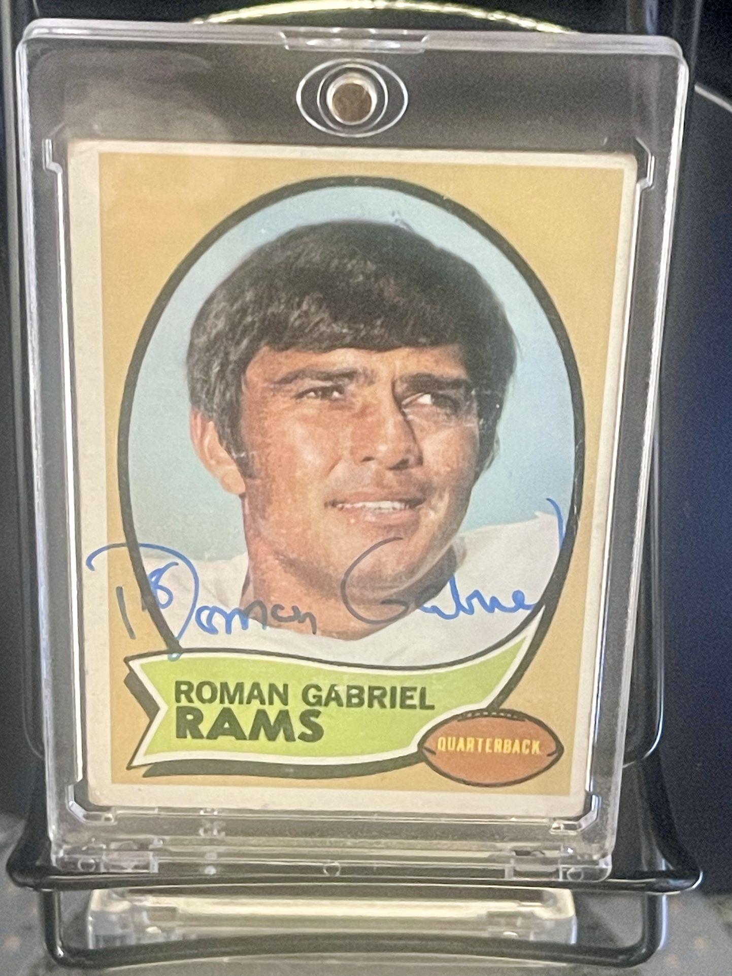 Signed Autograph Rams 1970 TOPPS 100 ROMAN GABRIEL