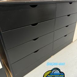 Black Katy Eight Drawer Dresser New Chest Mueble 