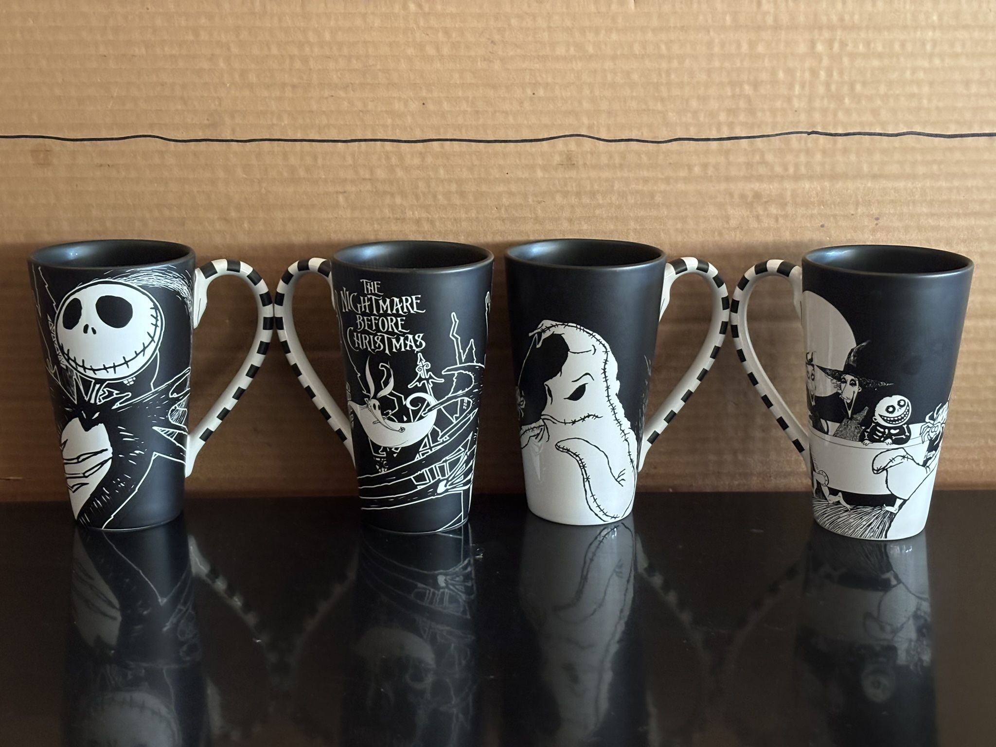 Nightmare before Christmas tall mugs Vintage set New