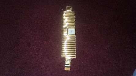 18K gold plated ladies watch bracelet
