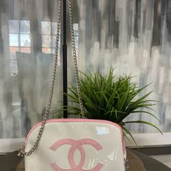 White Patent Shoulder Bag 