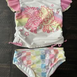 Trolls 2 Piece Bathing Suit 