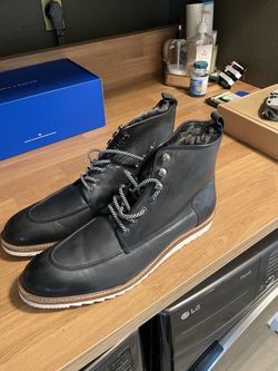 Men’s genuine leather blue boots sz 13