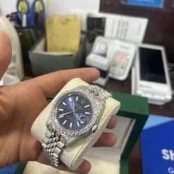 Bustdown Watch VVS D Stones Passes Diamond Tester