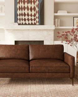 Brown Leather Sofa